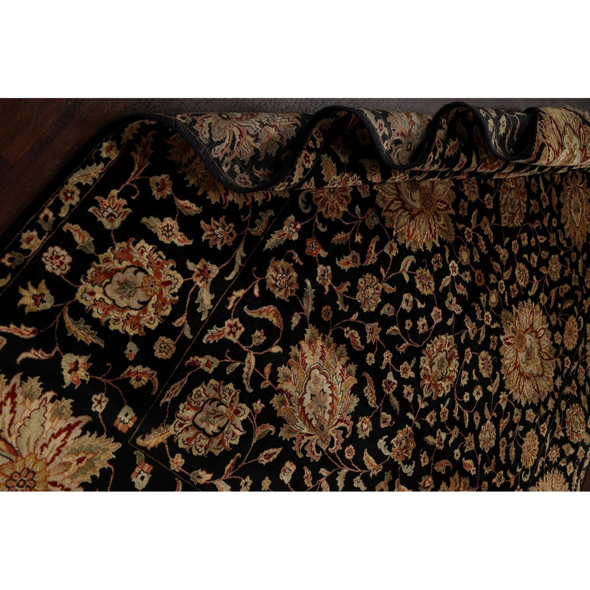 Vegetable Dye Floral Traditional Agra Oriental Area Rug Wool Handmade - 7'10" x 10'0"