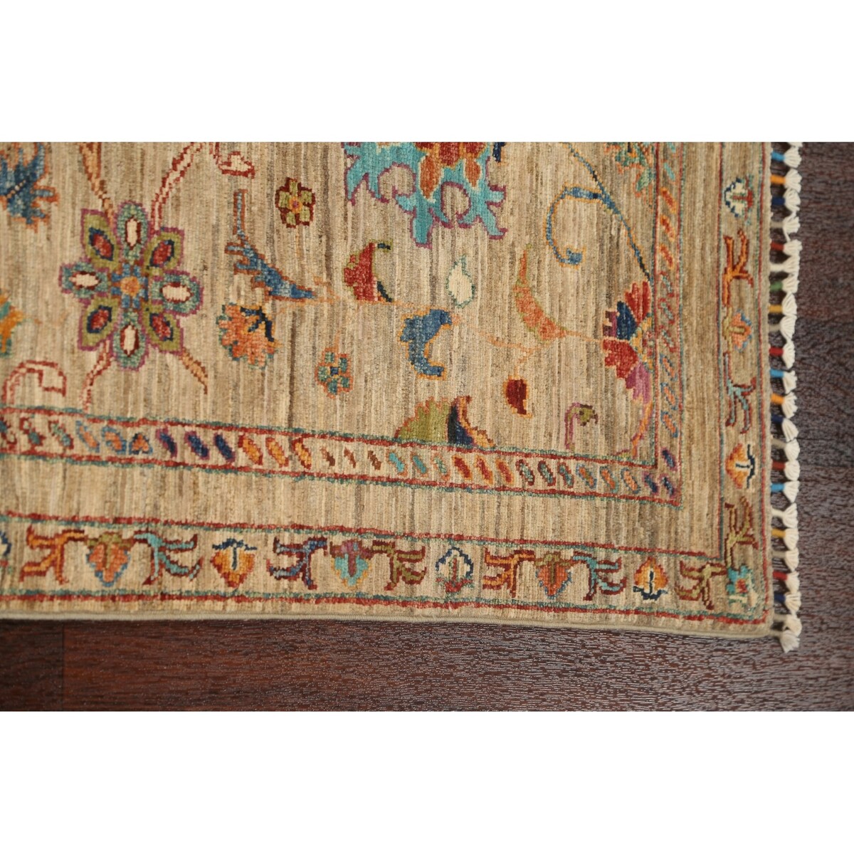 Vegetable Dye Floral Ziegler Oriental Runner Rug Wool Hand-knotted - 2'7" x 8'3"