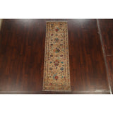 Vegetable Dye Floral Ziegler Oriental Runner Rug Wool Hand-knotted - 2'7" x 8'3"