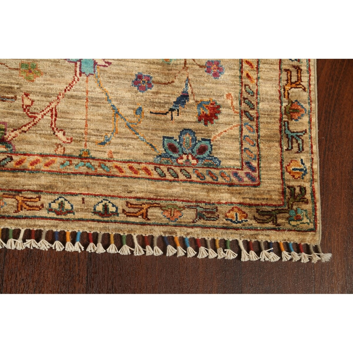 Vegetable Dye Floral Ziegler Oriental Runner Rug Wool Hand-knotted - 2'7" x 8'3"