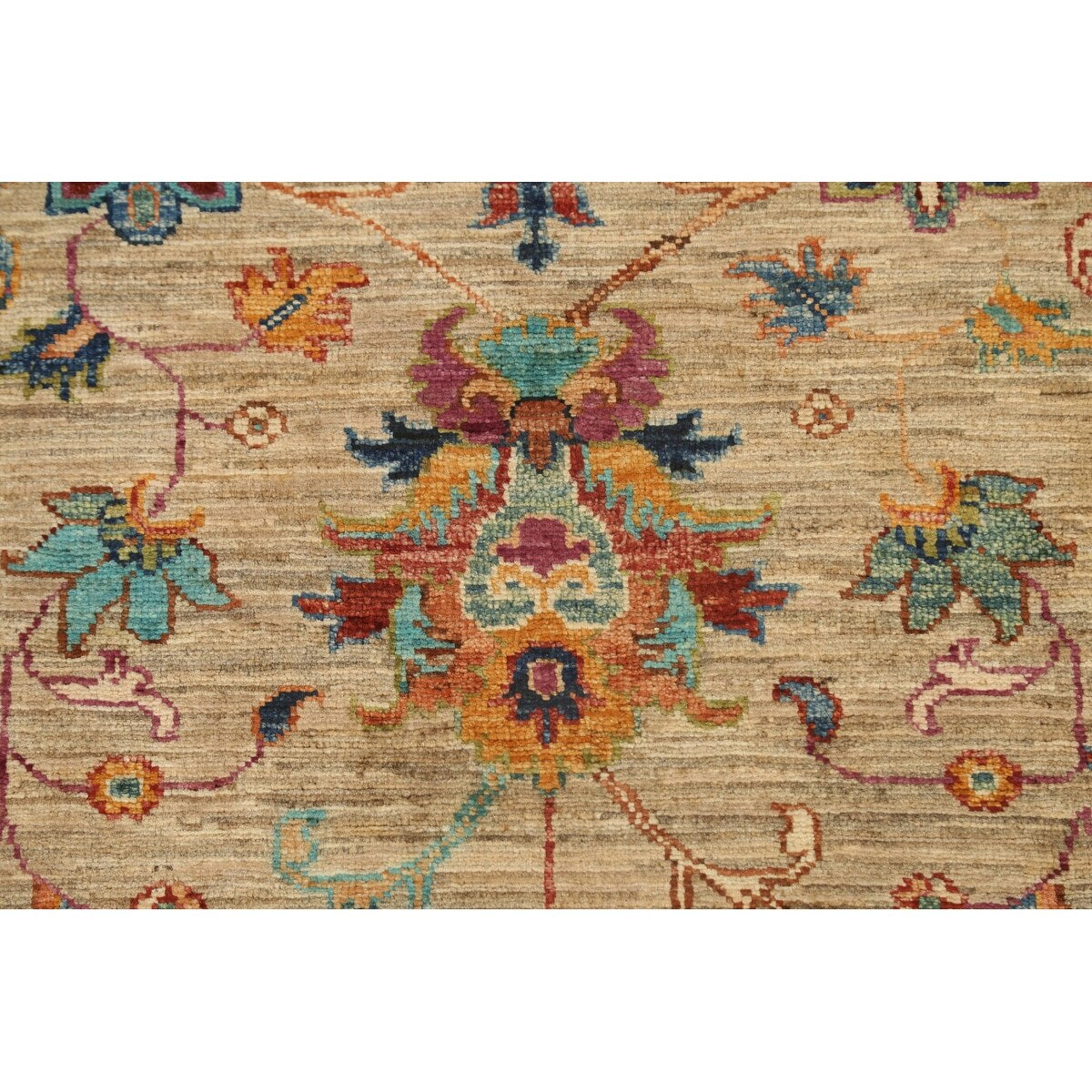 Vegetable Dye Floral Ziegler Oriental Runner Rug Wool Hand-knotted - 2'7" x 8'3"