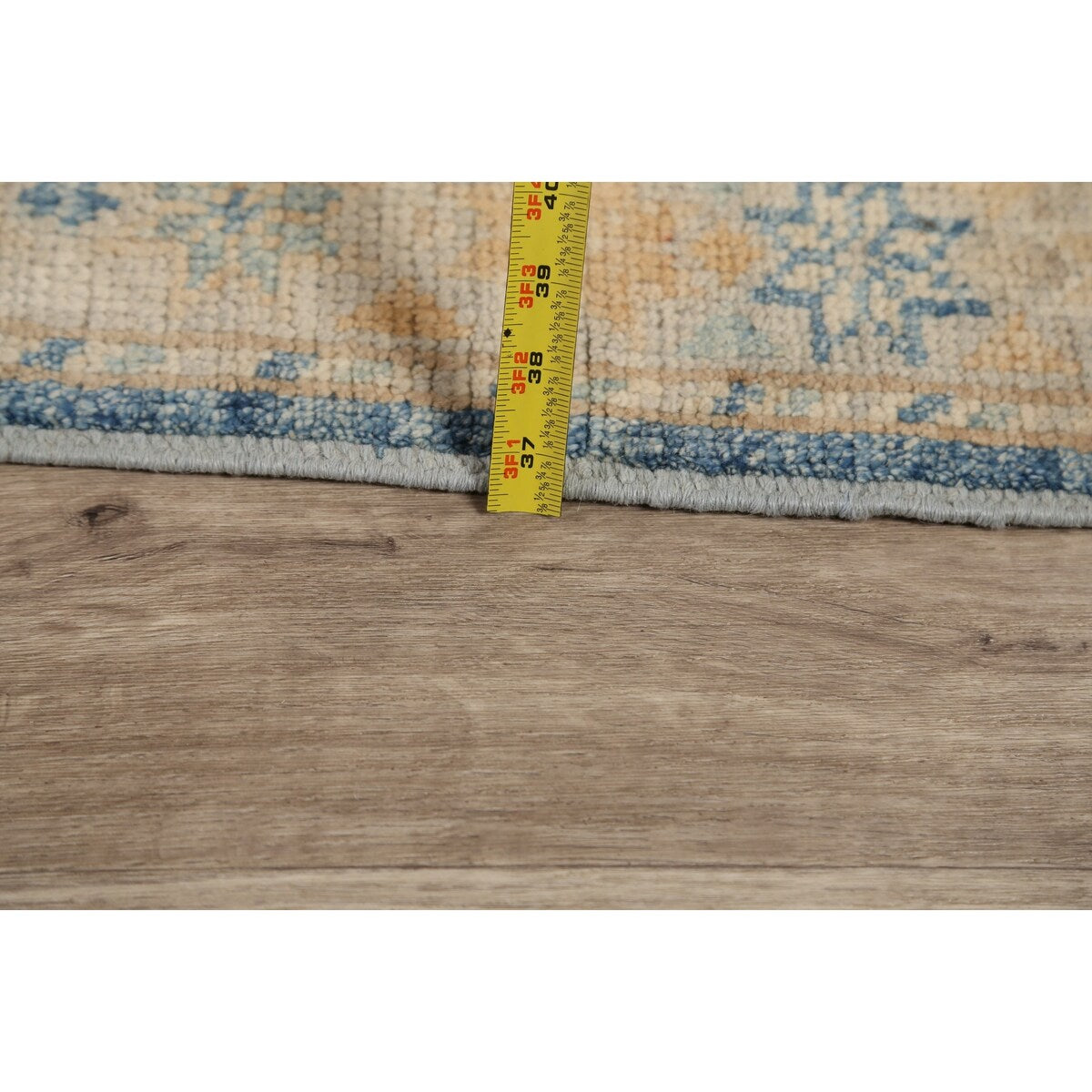 Vegetable Dye Geometric Oriental Khotan Wool Area Rug Hand-knotted - 8'5" x 10'1"