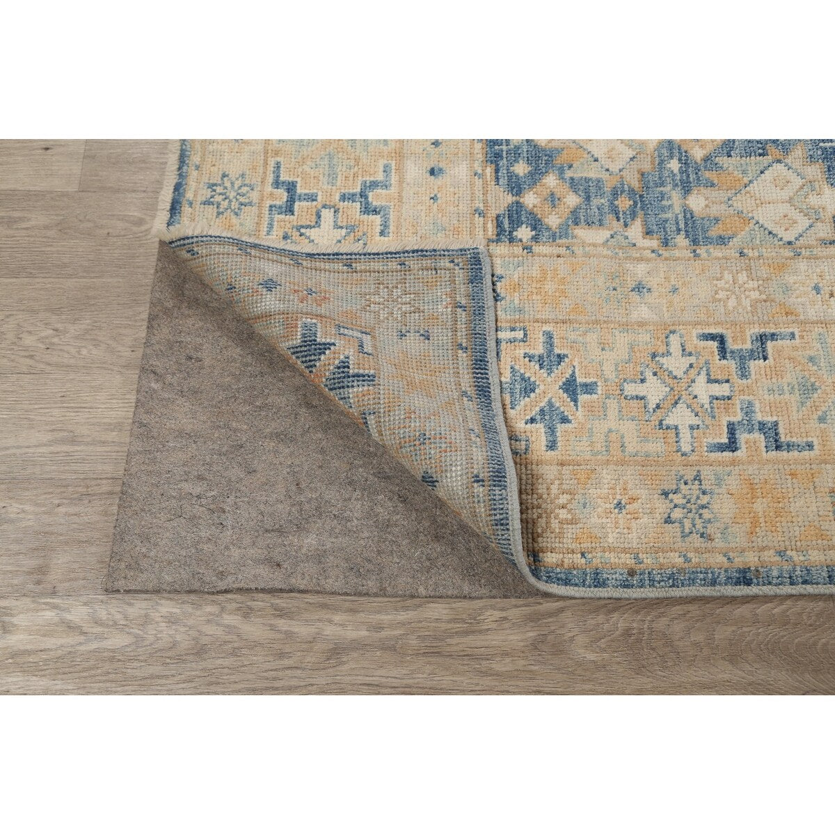 Vegetable Dye Geometric Oriental Khotan Wool Area Rug Hand-knotted - 8'5" x 10'1"