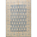 Vegetable Dye Geometric Oriental Khotan Wool Area Rug Hand-knotted - 8'5" x 10'1"