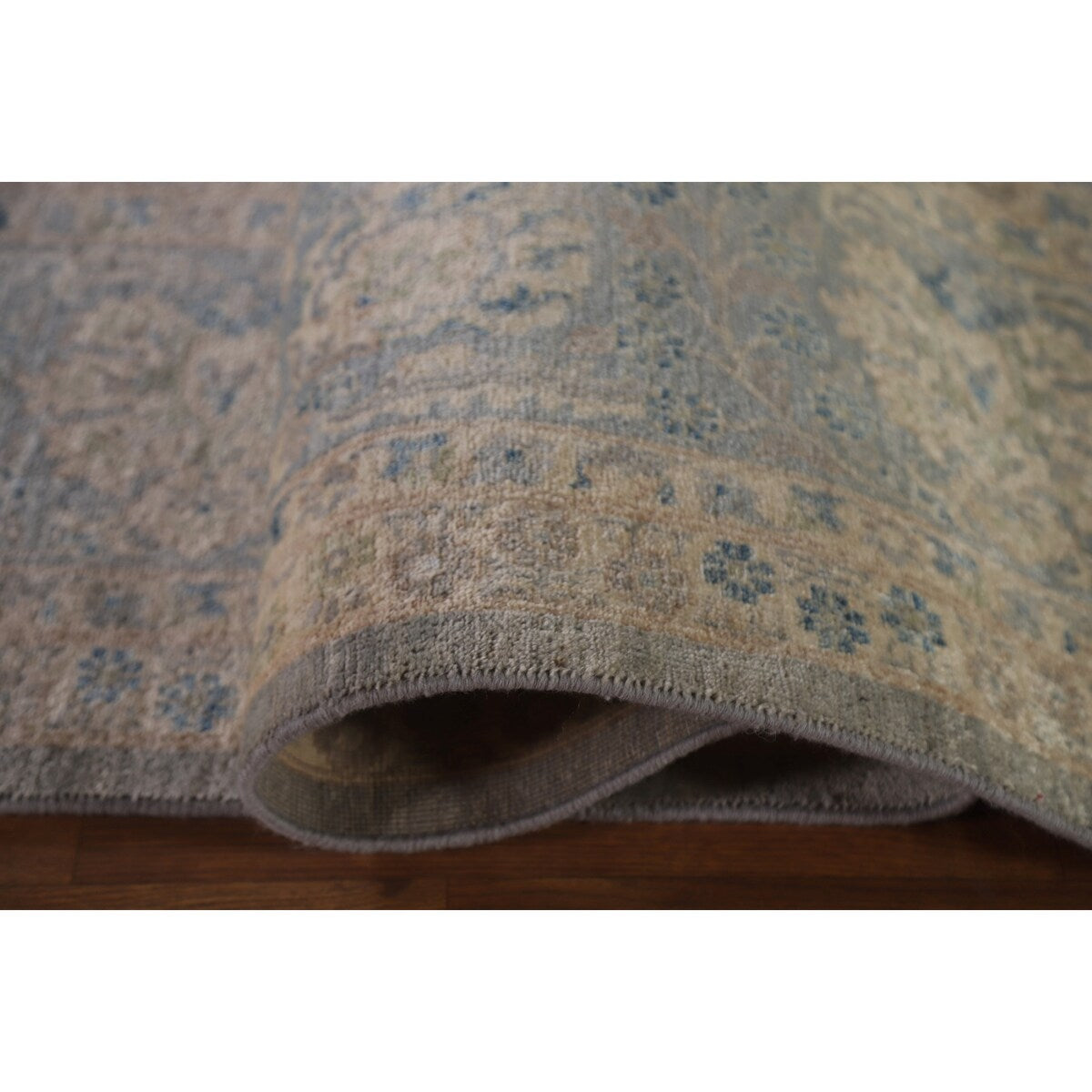 Vegetable Dye Grey Ziegler Large Rug Handmade Wool Carpet - 10'0" x 14'5"