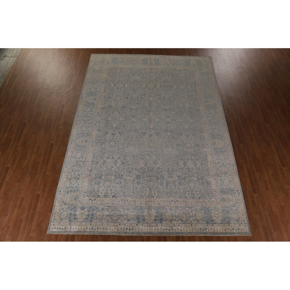 Vegetable Dye Grey Ziegler Large Rug Handmade Wool Carpet - 10'0" x 14'5"