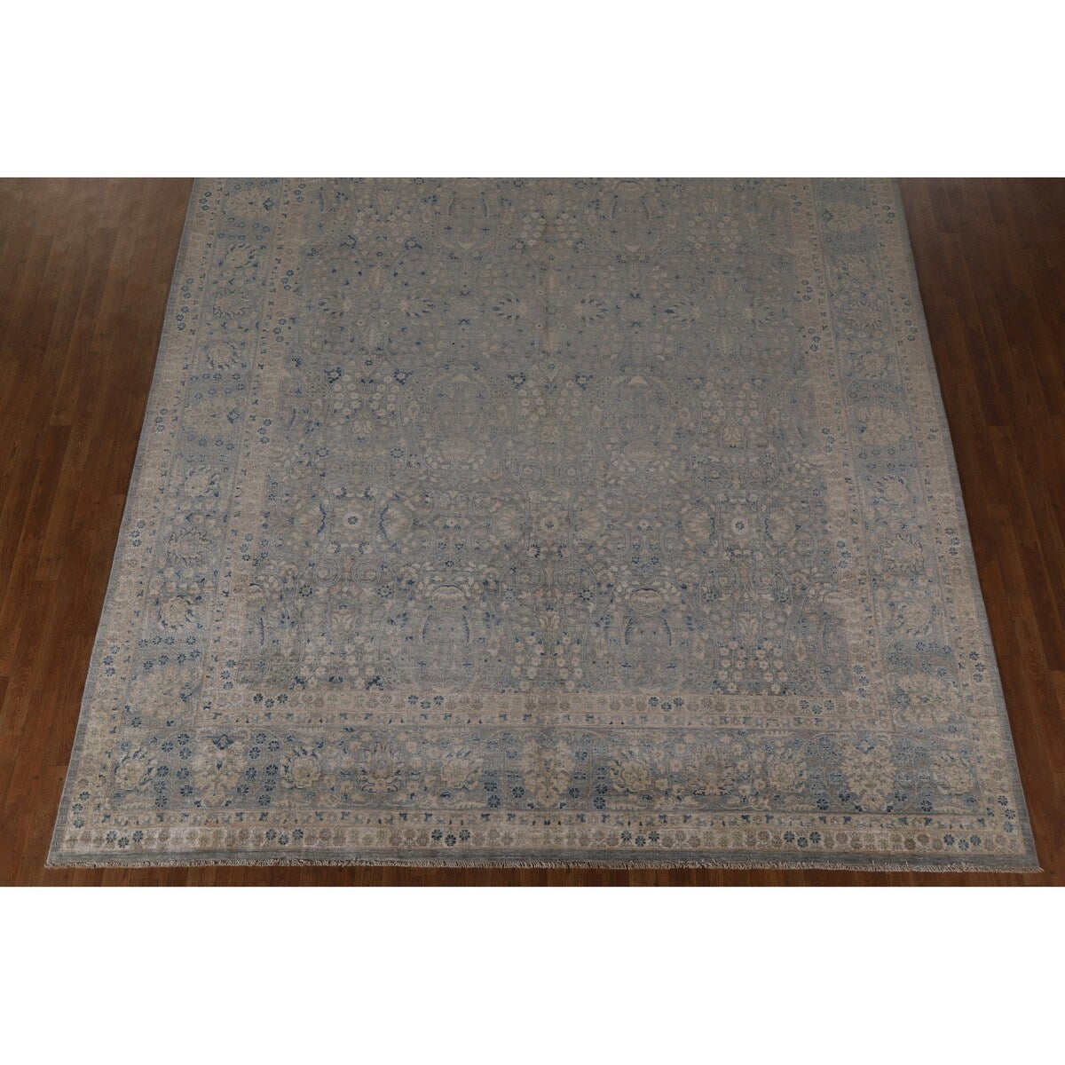 Vegetable Dye Grey Ziegler Large Rug Handmade Wool Carpet - 10'0" x 14'5"