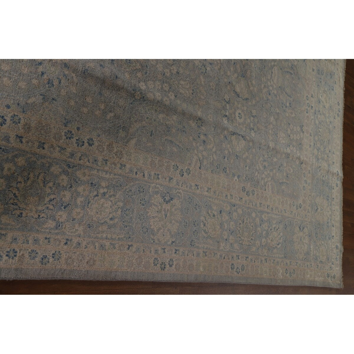 Vegetable Dye Grey Ziegler Large Rug Handmade Wool Carpet - 10'0" x 14'5"