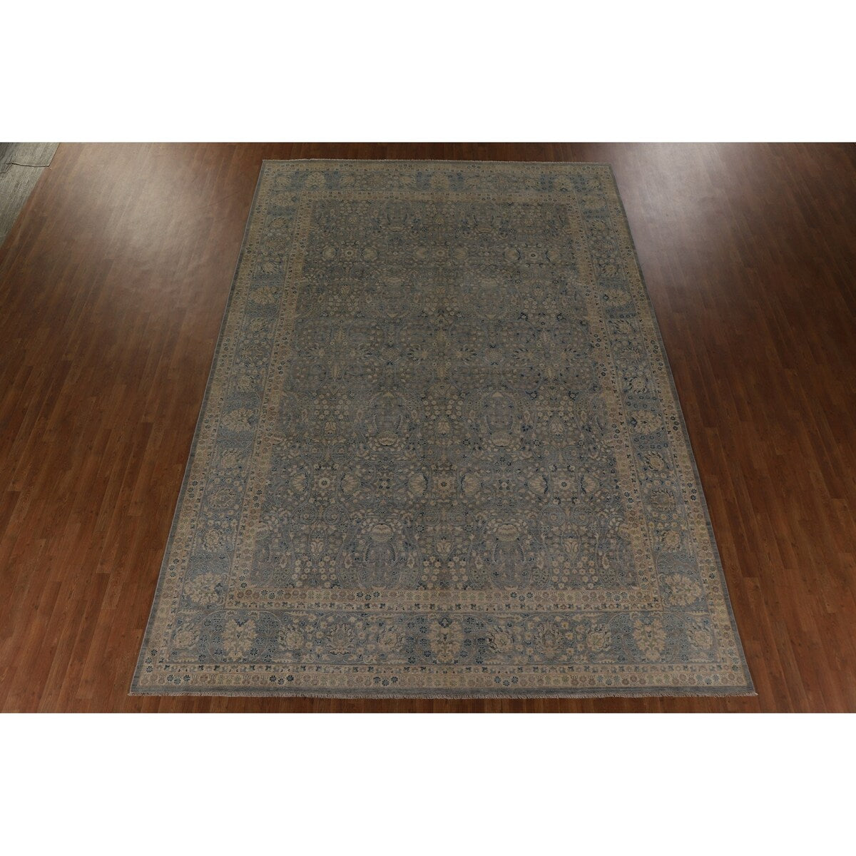 Vegetable Dye Grey Ziegler Large Rug Handmade Wool Carpet - 10'0" x 14'5"