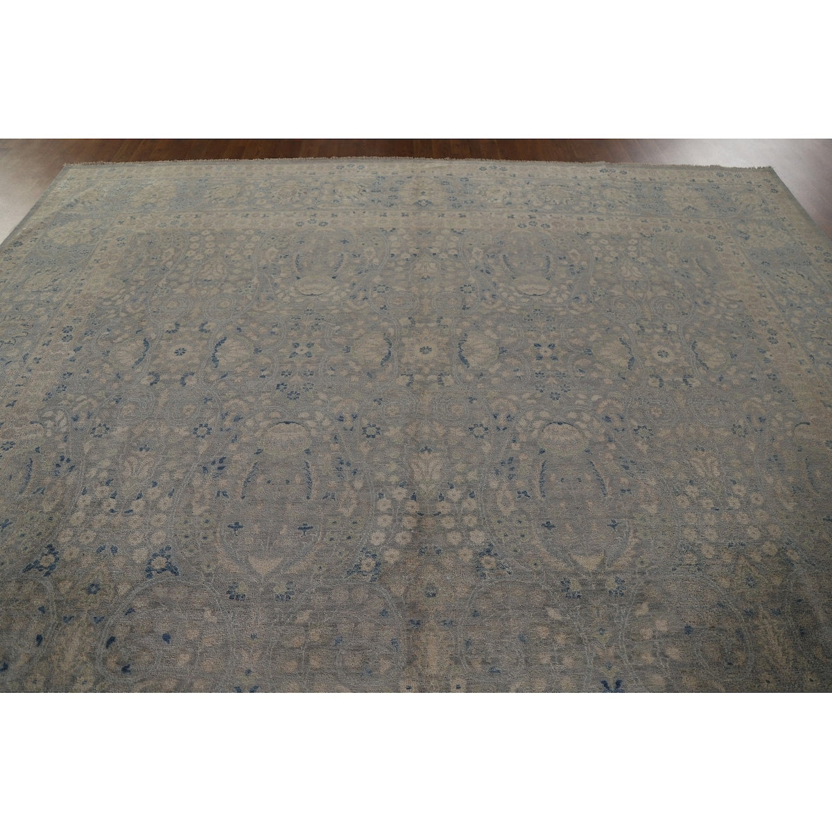 Vegetable Dye Grey Ziegler Large Rug Handmade Wool Carpet - 10'0" x 14'5"