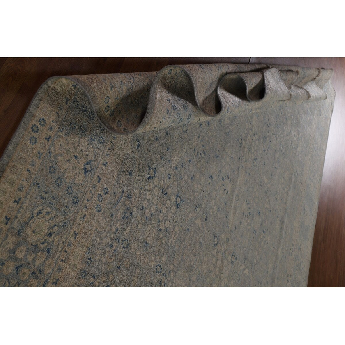 Vegetable Dye Grey Ziegler Large Rug Handmade Wool Carpet - 10'0" x 14'5"