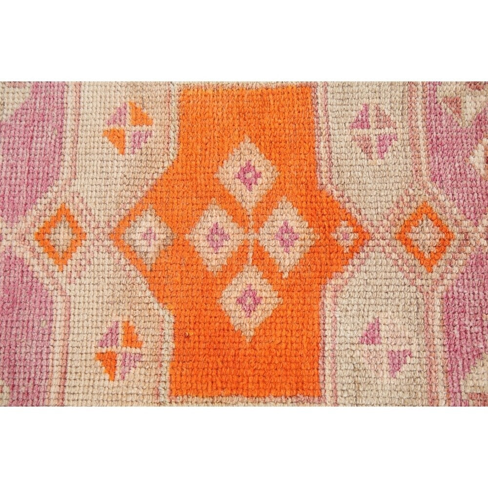 Vegetable Dye Kazak Oriental Hand Knotted Wool Turkish Rug - 11'1" x 2'9" Runner