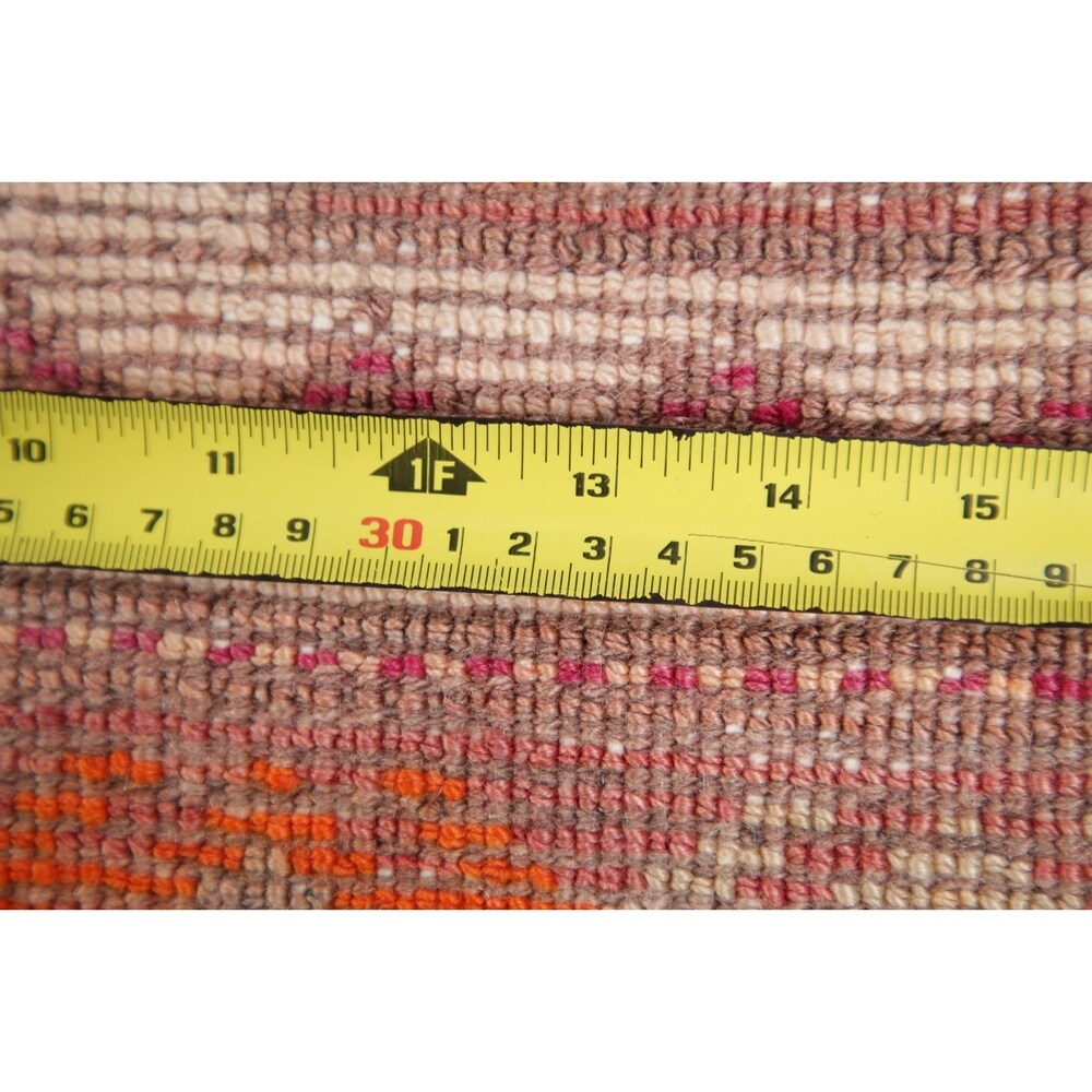 Vegetable Dye Kazak Oriental Hand Knotted Wool Turkish Rug - 11'1" x 2'9" Runner