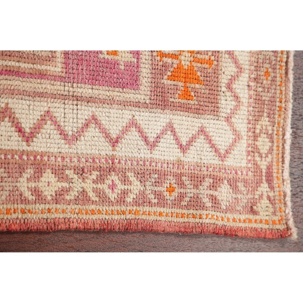 Vegetable Dye Kazak Oriental Hand Knotted Wool Turkish Rug - 11'1" x 2'9" Runner