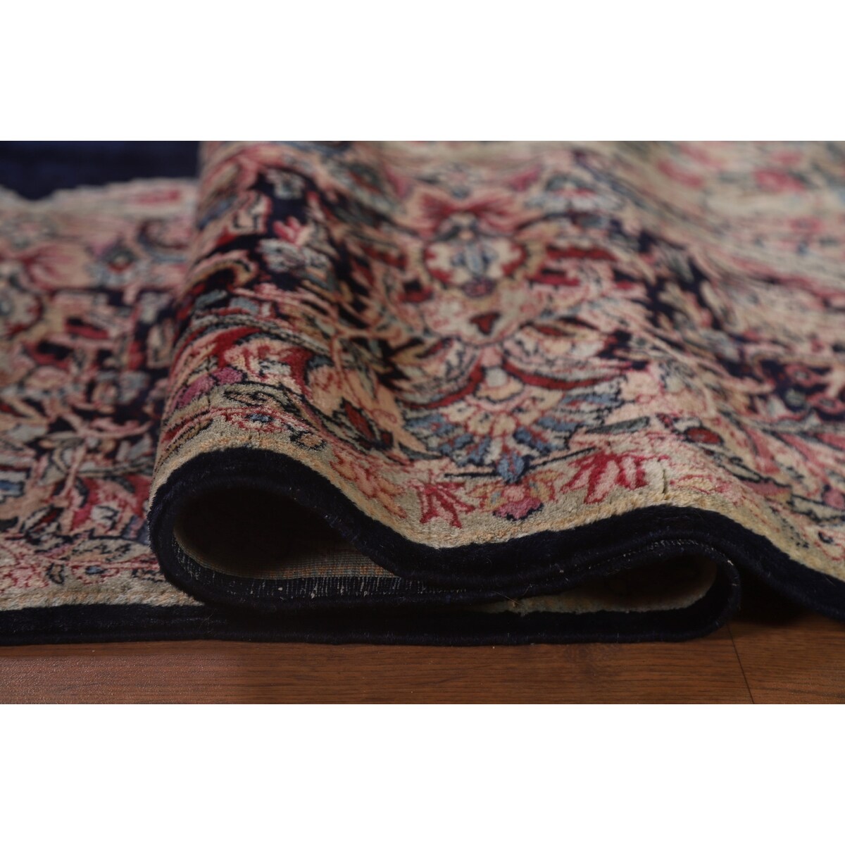 Vegetable Dye Kerman Persian Antique Area Rug Handmade Wool Carpet - 8'9" x 11'9"