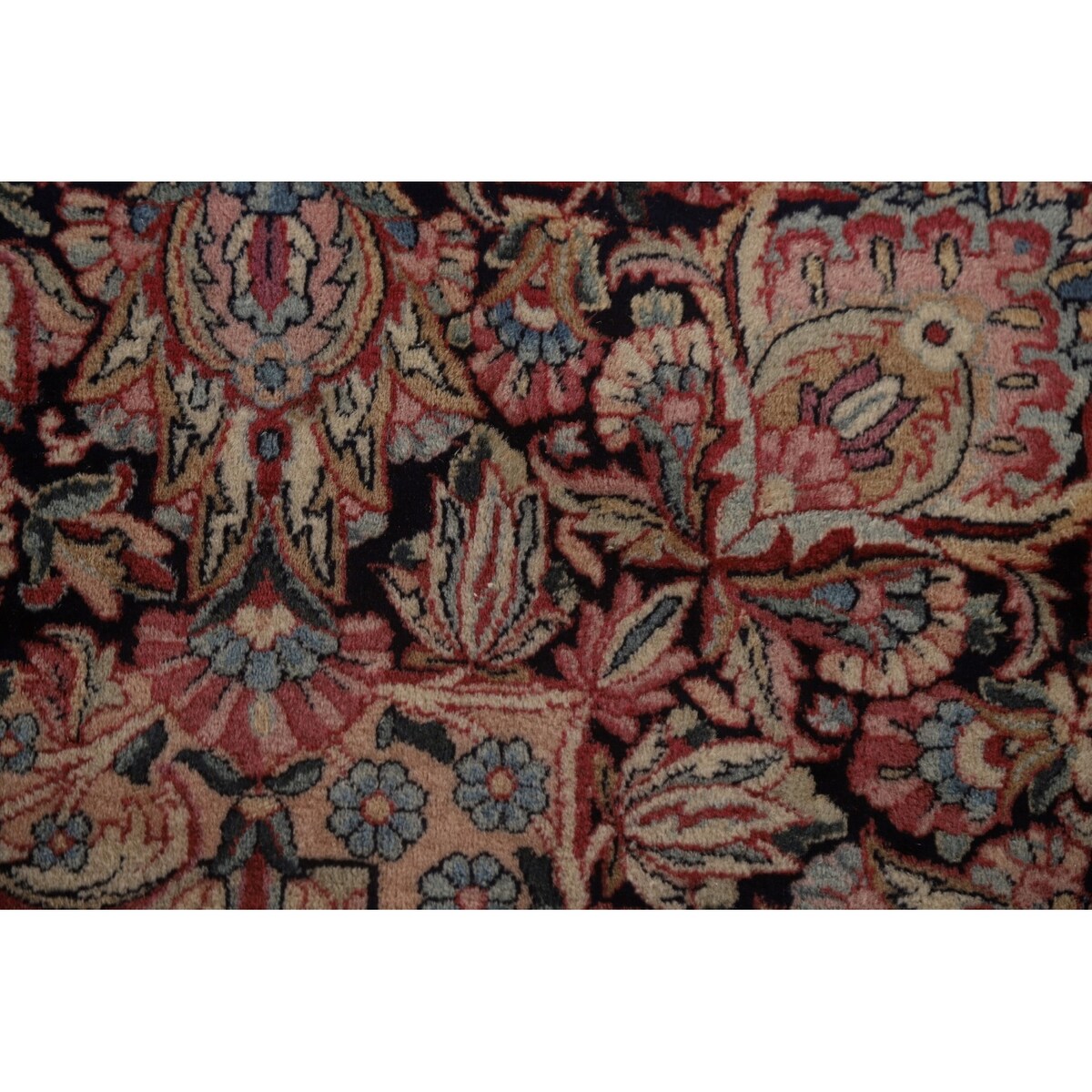 Vegetable Dye Kerman Persian Antique Area Rug Handmade Wool Carpet - 8'9" x 11'9"