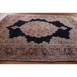 Vegetable Dye Kerman Persian Antique Area Rug Handmade Wool Carpet - 8'9" x 11'9"