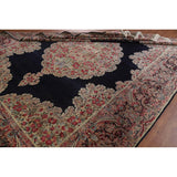 Vegetable Dye Kerman Persian Antique Area Rug Handmade Wool Carpet - 8'9" x 11'9"