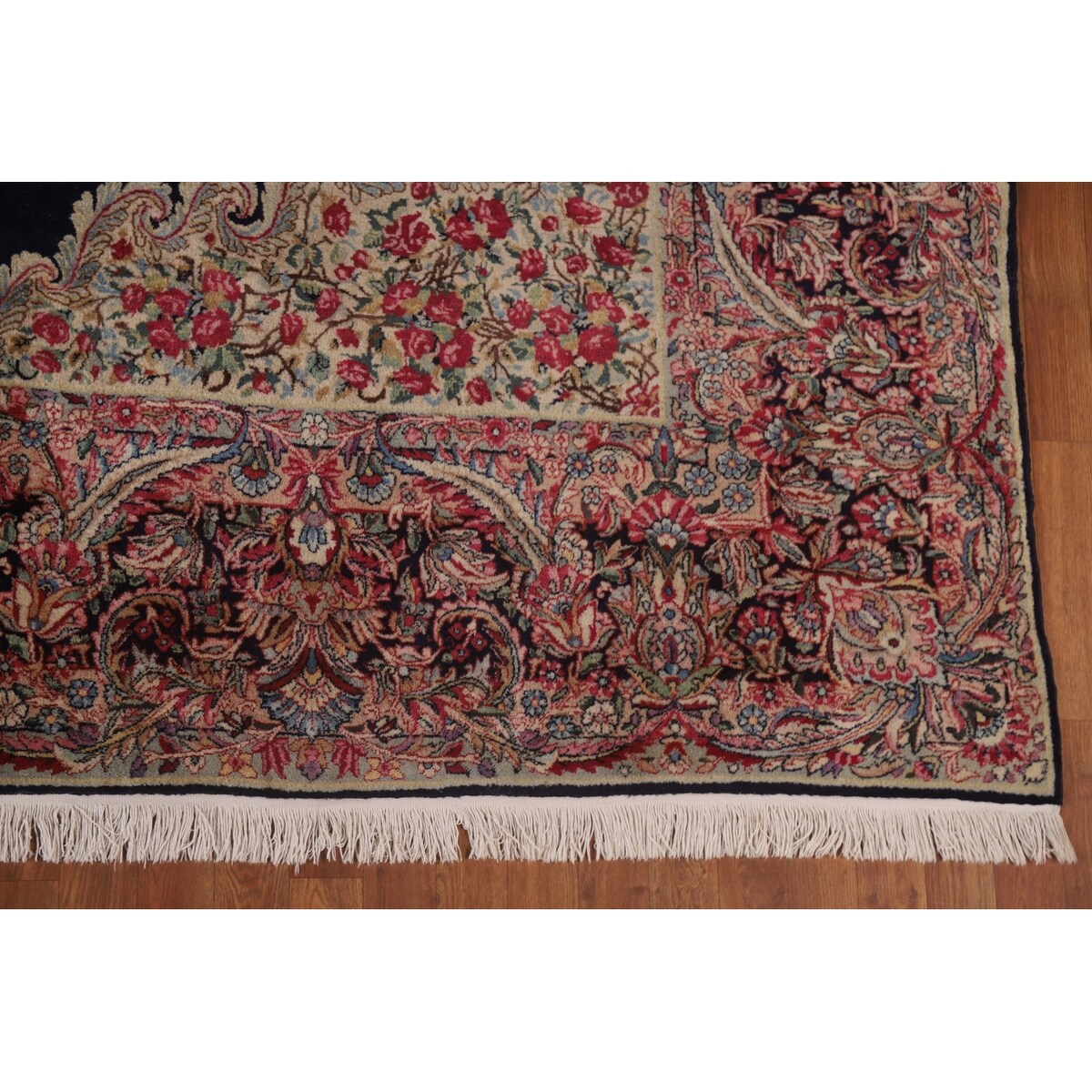 Vegetable Dye Kerman Persian Antique Area Rug Handmade Wool Carpet - 8'9" x 11'9"
