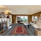 Vegetable Dye Kilim Qashqai Persian Vintage Flatweave Red Wool Carpet - 4'2" X 9'5"