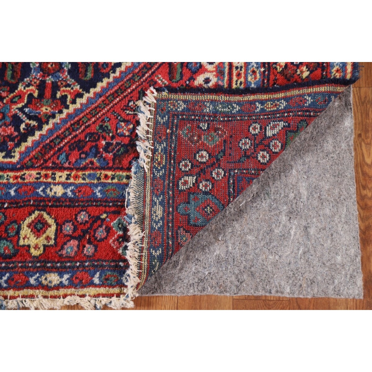Vegetable Dye Mahal Persian Antique Accent Rug Handmade Wool Carpet - 4'4"x 6'7"