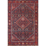 Vegetable Dye Mahal Persian Antique Accent Rug Handmade Wool Carpet - 4'4"x 6'7"