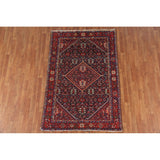 Vegetable Dye Mahal Persian Antique Accent Rug Handmade Wool Carpet - 4'4"x 6'7"