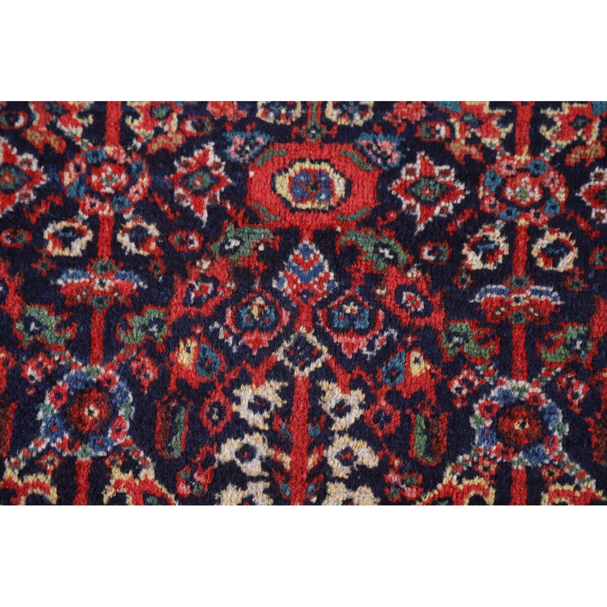 Vegetable Dye Mahal Persian Antique Accent Rug Handmade Wool Carpet - 4'4"x 6'7"