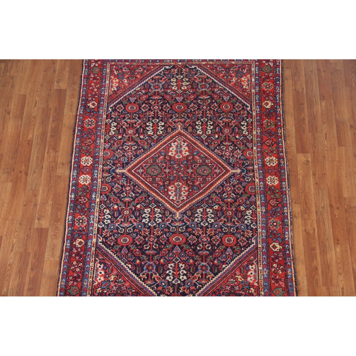 Vegetable Dye Mahal Persian Antique Accent Rug Handmade Wool Carpet - 4'4"x 6'7"