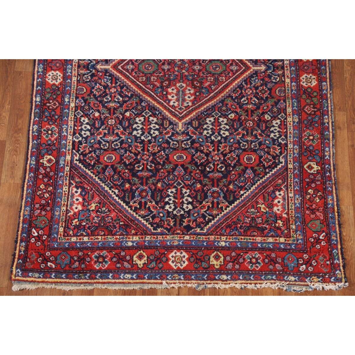 Vegetable Dye Mahal Persian Antique Accent Rug Handmade Wool Carpet - 4'4"x 6'7"