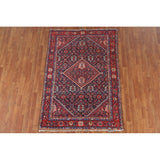 Vegetable Dye Mahal Persian Antique Accent Rug Handmade Wool Carpet - 4'4"x 6'7"