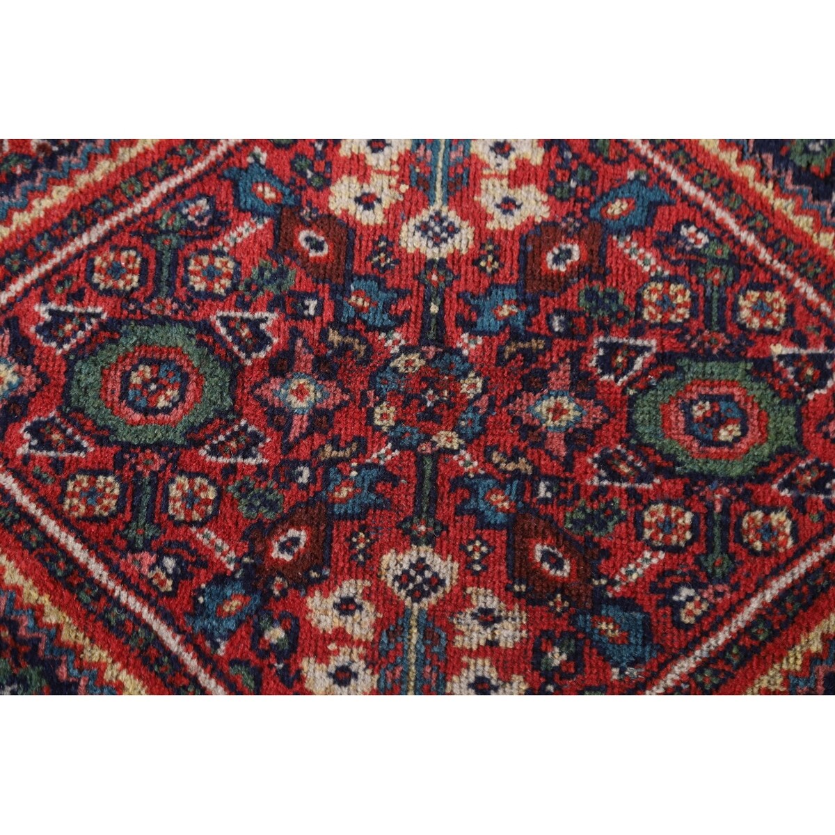 Vegetable Dye Mahal Persian Antique Accent Rug Handmade Wool Carpet - 4'4"x 6'7"