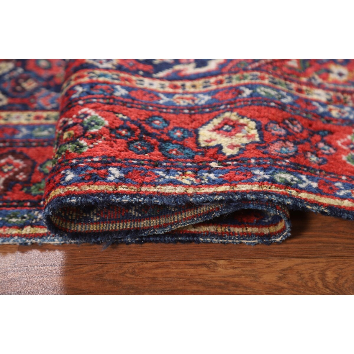 Vegetable Dye Mahal Persian Antique Accent Rug Handmade Wool Carpet - 4'4"x 6'7"