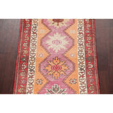 Vegetable Dye Oushak Oriental Hand Knotted Wool Turkish Rug - 11'11" x 2'10" Runner