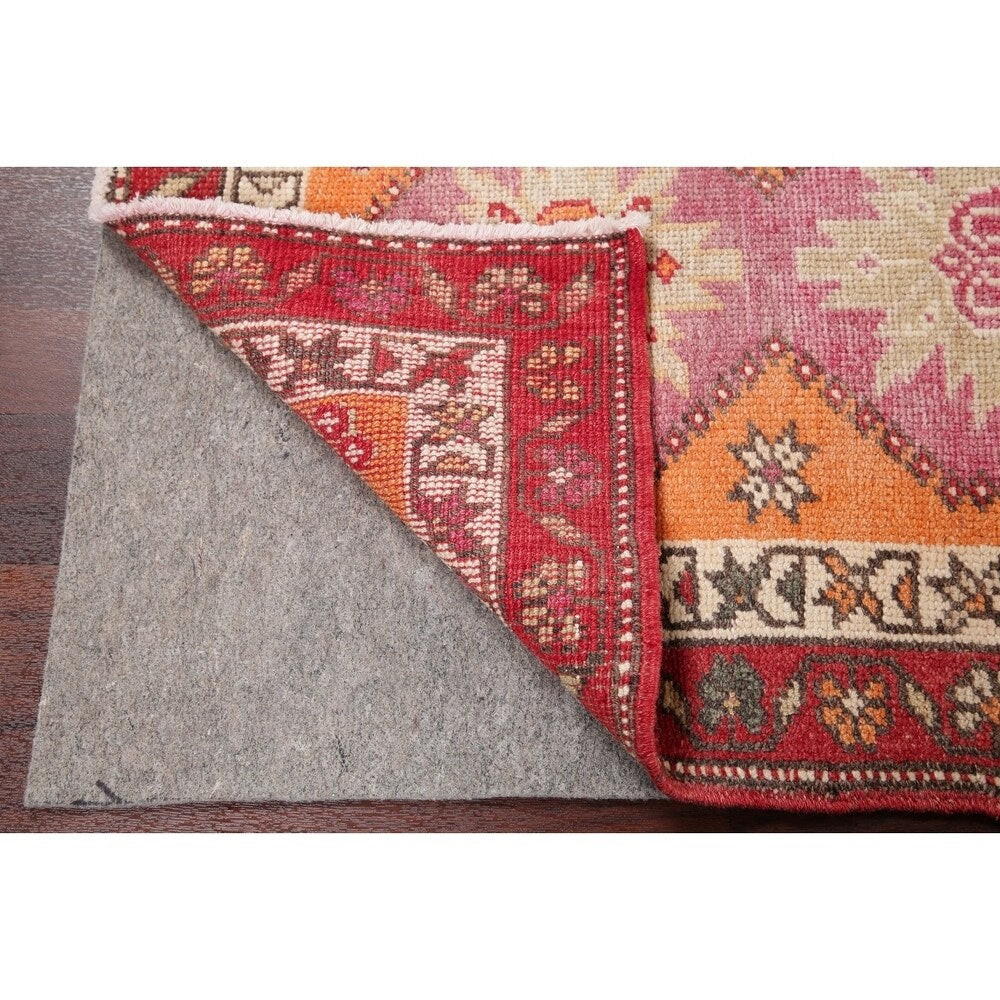 Vegetable Dye Oushak Oriental Hand Knotted Wool Turkish Rug - 11'11" x 2'10" Runner