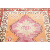Vegetable Dye Oushak Oriental Hand Knotted Wool Turkish Rug - 11'11" x 2'10" Runner