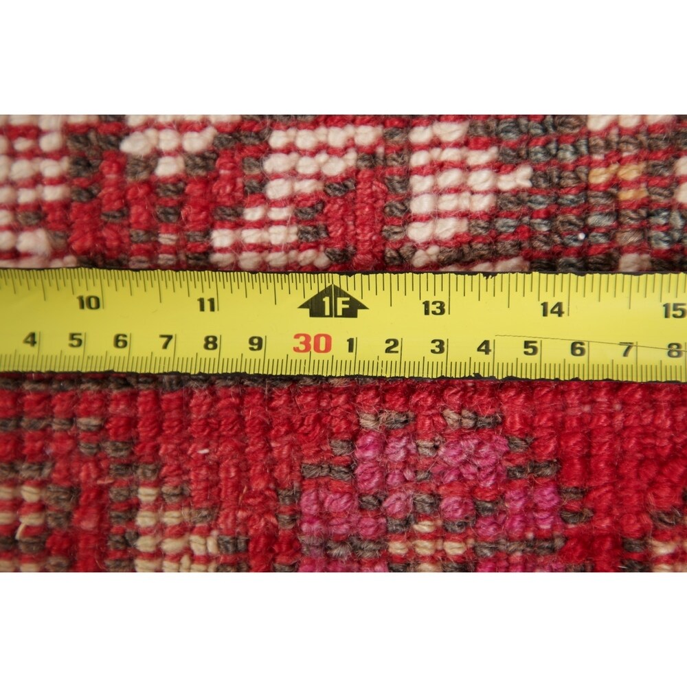 Vegetable Dye Oushak Oriental Hand Knotted Wool Turkish Rug - 11'11" x 2'10" Runner