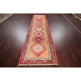 Vegetable Dye Oushak Oriental Hand Knotted Wool Turkish Rug - 11'11" x 2'10" Runner