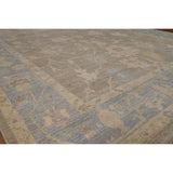 Vegetable Dye Oushak Turkish Rug Handmade Transitional Wool Carpet - 7'11"x 9'10"