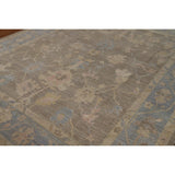 Vegetable Dye Oushak Turkish Rug Handmade Transitional Wool Carpet - 7'11"x 9'10"