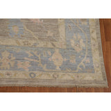 Vegetable Dye Oushak Turkish Rug Handmade Transitional Wool Carpet - 7'11"x 9'10"