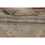 Vegetable Dye Oushak Turkish Rug Handmade Transitional Wool Carpet - 7'11"x 9'10"