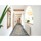 Vegetable Dye Oushak Turkish Runner Rug Hallway Handmade Wool Carpet - 2'7" x 13'2"