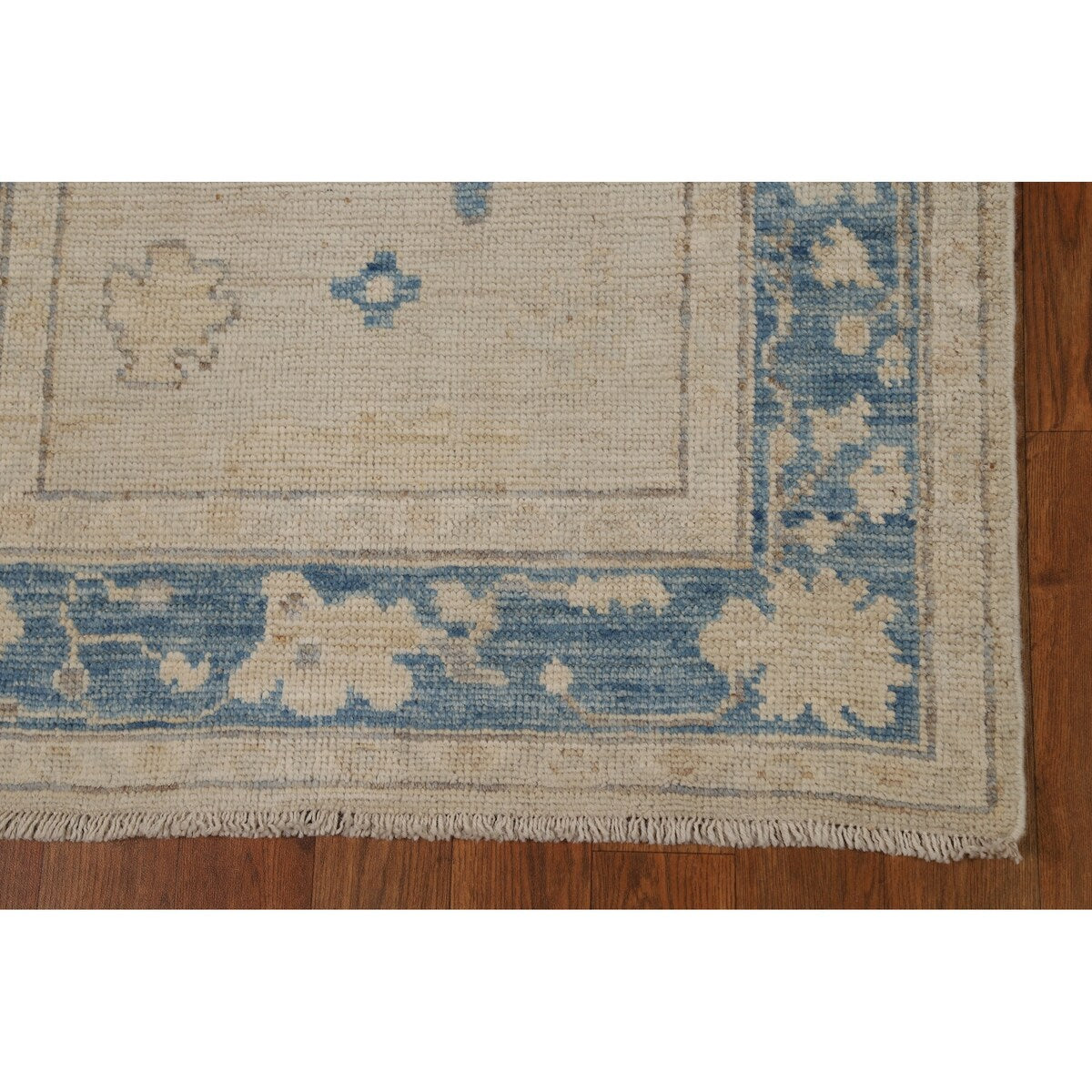 Vegetable Dye Oushak Turkish Runner Rug Hallway Handmade Wool Carpet - 2'7" x 13'2"