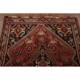 Vegetable Dye Shiraz Persian Vintage Runner Rug Handmade Wool Carpet - 3'6"x 8'11"