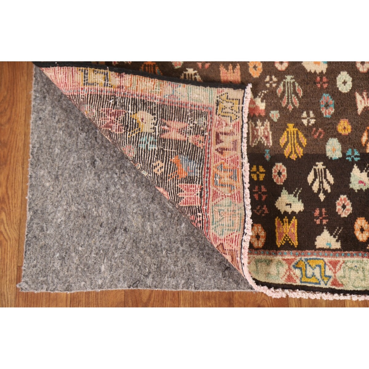 Vegetable Dye Sirjan Persian Vintage Area Rug Hand-Knotted Wool Carpet - 3'4"x 5'2"