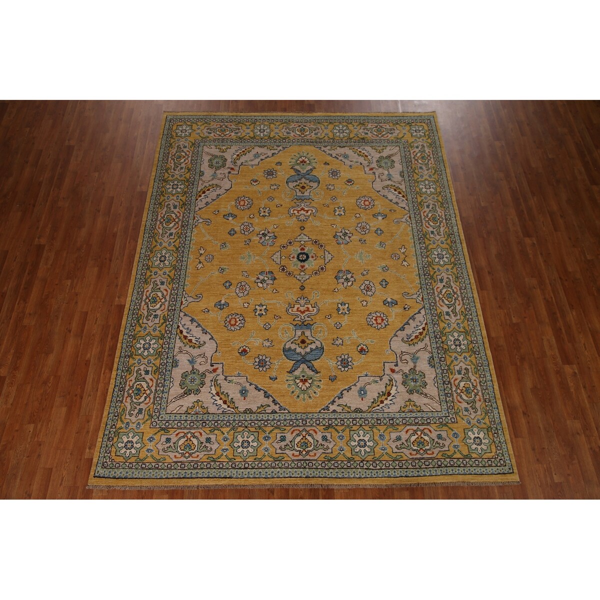 Vegetable Dye Ziegler Oriental Area Rug Hand-knotted Wool Carpet - 7'10" x 9'10"
