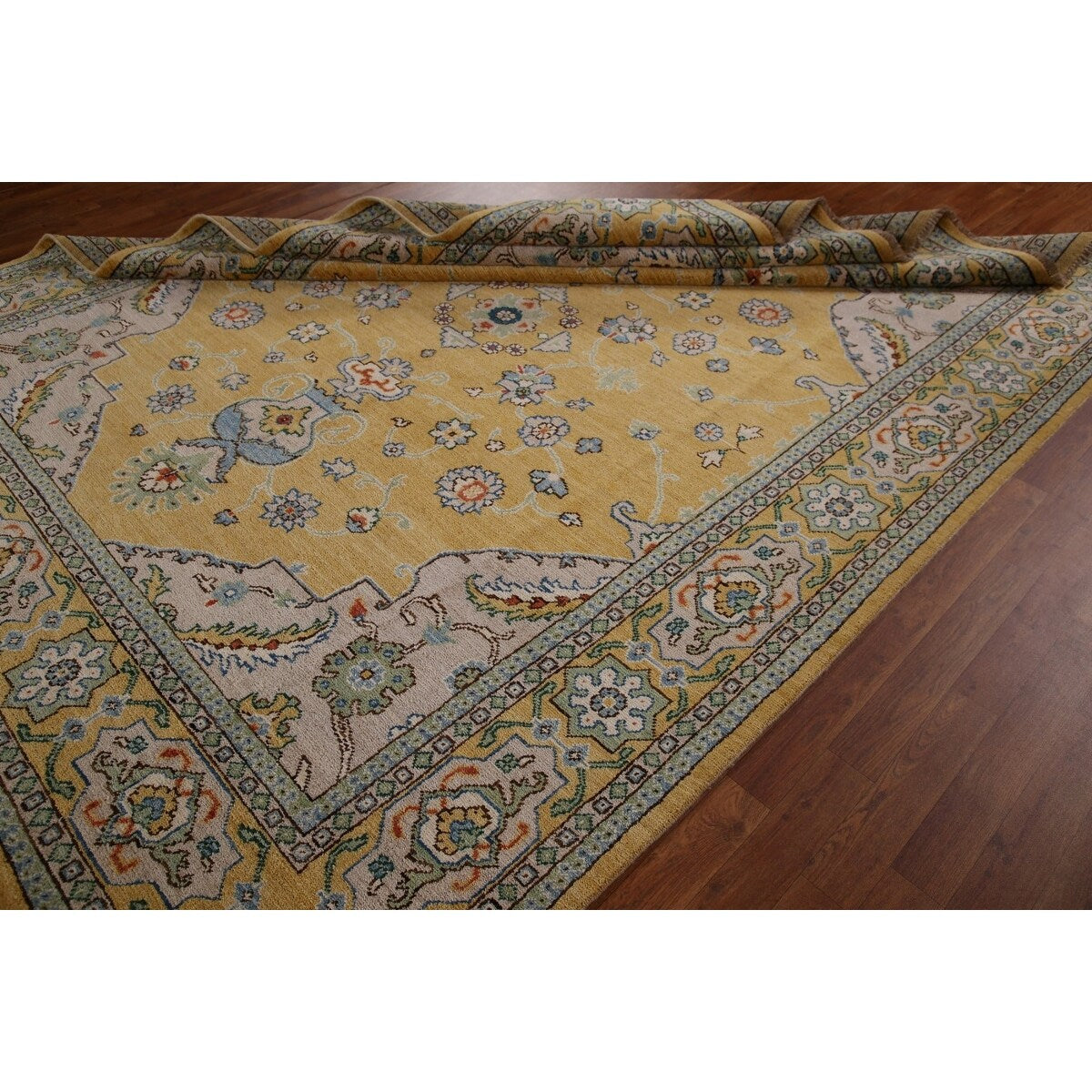 Vegetable Dye Ziegler Oriental Area Rug Hand-knotted Wool Carpet - 7'10" x 9'10"