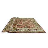 Vegetable-dyed Pak-Persian Chileska Burgundy/Navy Rug - 9'1" x 12'2"