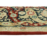 Vegetable-dyed Pak-Persian Chileska Burgundy/Navy Rug - 9'1" x 12'2"